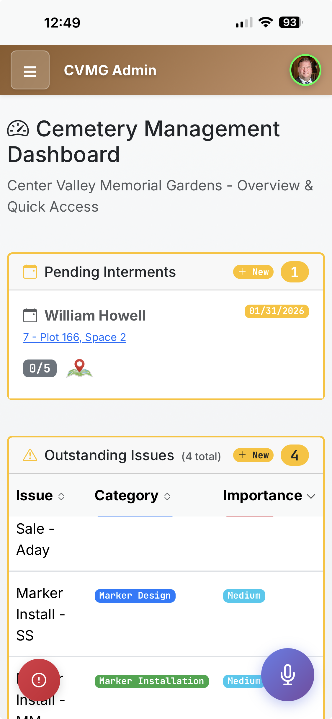 CemeteryComplete Mobile App